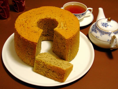 紅茶のシフォンケーキの写真